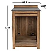 Sunfun Zoe Outdoorküchen-Modul Multifunktionsregal (Braun, B x T x H: 67,5 x 63 x 92 cm, Teakholz) | BAUHAUS