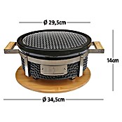Kingstone Holzkohlegrill Kamado Tischgrill (Durchmesser Grillfläche: 29,5 cm, Schwarz) | BAUHAUS