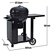 Kingstone Kugelgrill Sunset mit Grillwagen (Durchmesser Grillfläche: 55 cm, Schwarz) | BAUHAUS
