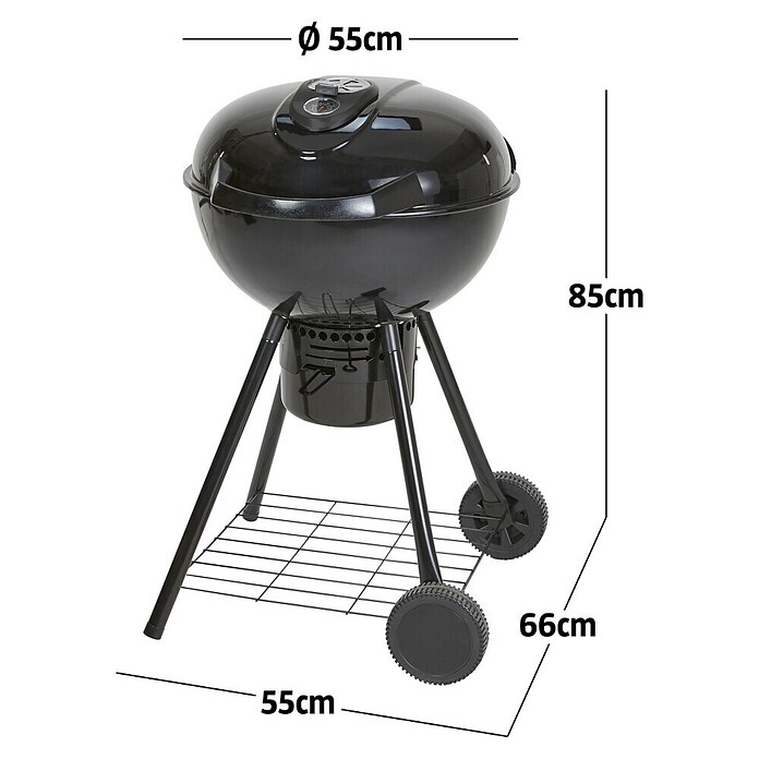 Kingstone Kugelgrill Sunset (Durchmesser Grillfläche: 55 cm, Schwarz) | BAUHAUS