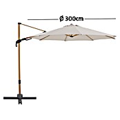 Sunfun Ampelschirm rund Capri (Beige, Durchmesser Bespannung: 300 cm) | BAUHAUS