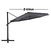 Sunfun Ampelschirm rund Capri (Anthrazit, Durchmesser Bespannung: 400 cm) | BAUHAUS