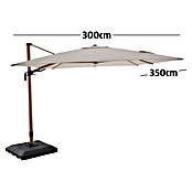 Sunfun Ampelschirm Capri (Beige, Bespannungsmaß (L x B): 300 x 350 cm) | BAUHAUS