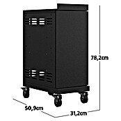 Kingstone Seitenschrank Cliff (Schwarz, B x T x H: 31,2 x 50,9 x 78,2 cm) | BAUHAUS