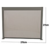 Sunfun Milos Seitenwand (B x H: 276 x 217 cm, Light-Greige, Tiefe: 8,5 cm) | BAUHAUS