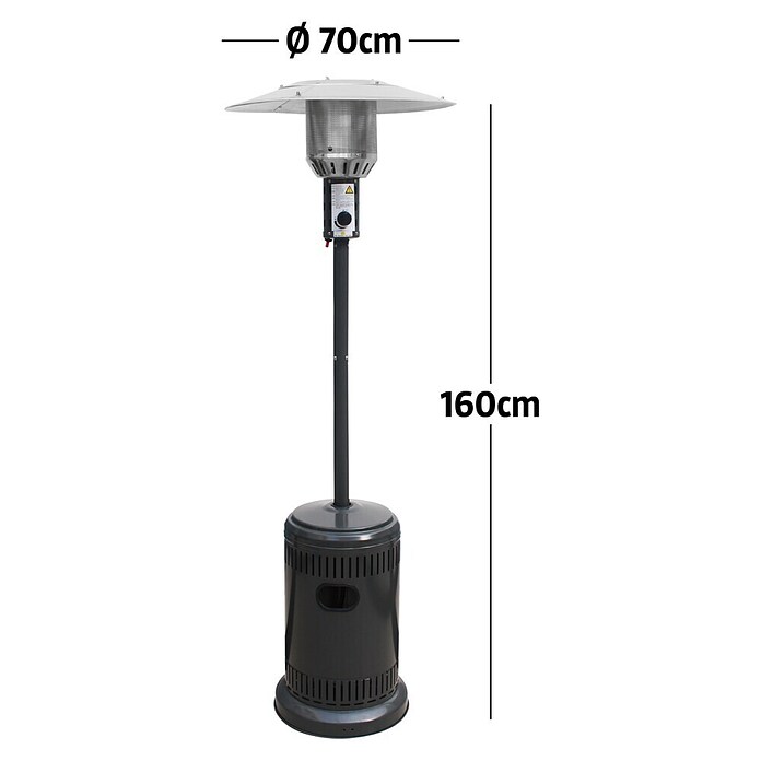 Grillstar Terrassenstrahler Heatwave (10 kW, Höhe: 221,5 cm) | BAUHAUS