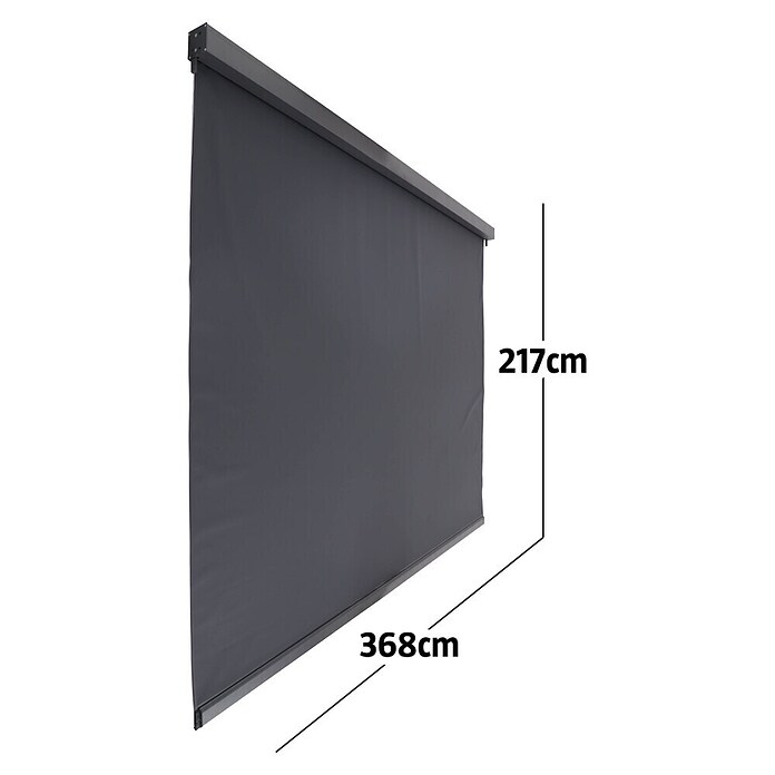 Sunfun Milos Seitenwand (B x H: 368 x 217 cm, Night-Grey, Tiefe: 8,5 cm) | BAUHAUS