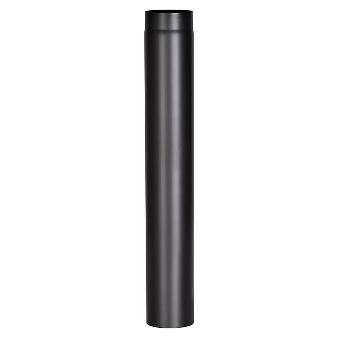Firefix Ofenrohr RR150/1 - Ø x L: 15 x 100 cm, Schwarz - Schwarzes, zylindrisches Ofenrohr mit Satin-Finish.