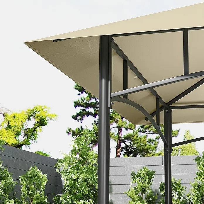 Outsunny Grillpavillon - Farbe Gestell: Schwarz, Metall