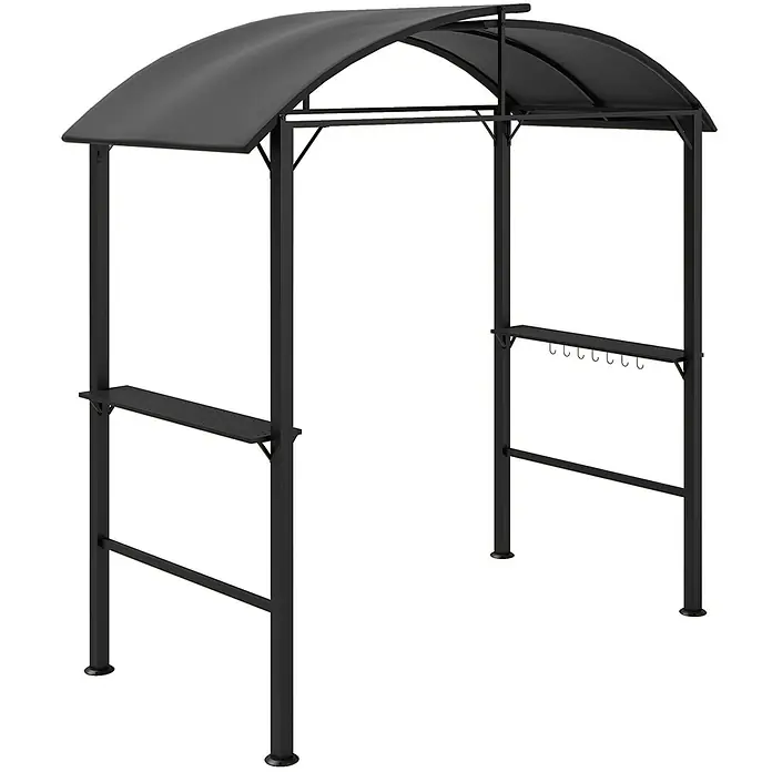 Outsunny Grillpavillon - Farbe Gestell: Schwarz, Metall