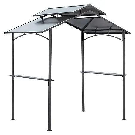 Outsunny  Grillpavillon Braun, 240cm x 150cm x 250cm