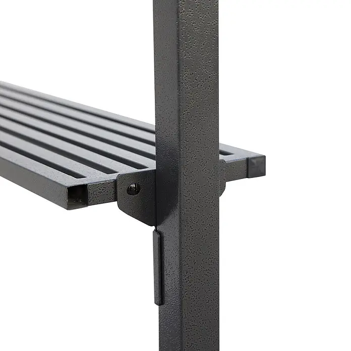 Outsunny Grillpavillon Braun, 240cm x 150cm x 250cm - Farbe Gestell: Schwarz, Metall