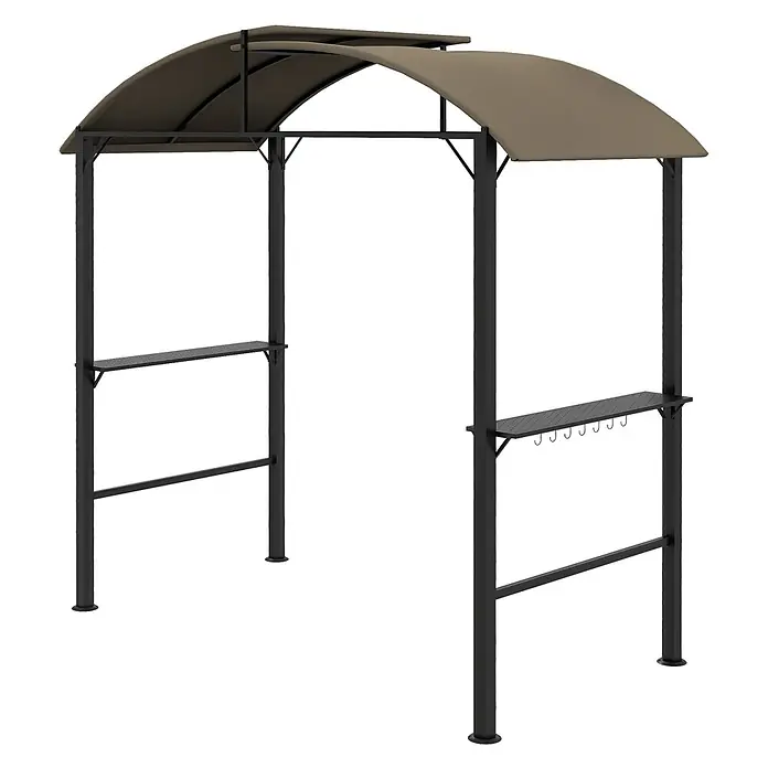 Outsunny Grillpavillon - Farbe Gestell: Schwarz, Metall