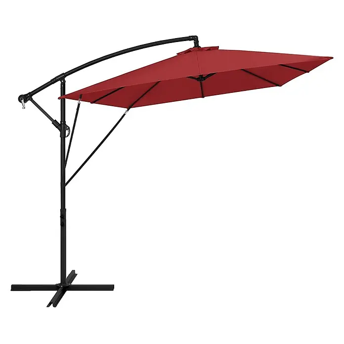 ML-Design Ampelschirm rund - Rot, Durchmesser Bespannung: 330 cm