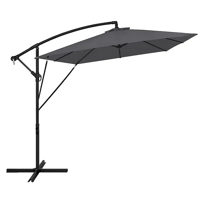 ML-Design Ampelschirm rund - Anthrazit, Durchmesser Bespannung: 330 cm