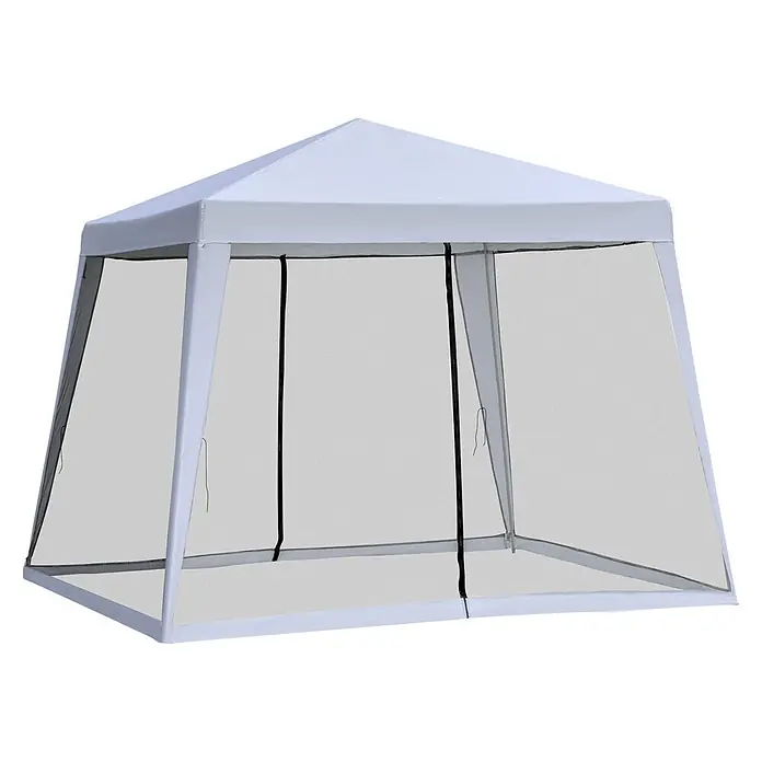Outsunny Steckpavillon mit Insektenschutz - B x T: 3 m x 300 cm, Farbe Dach: Weiß