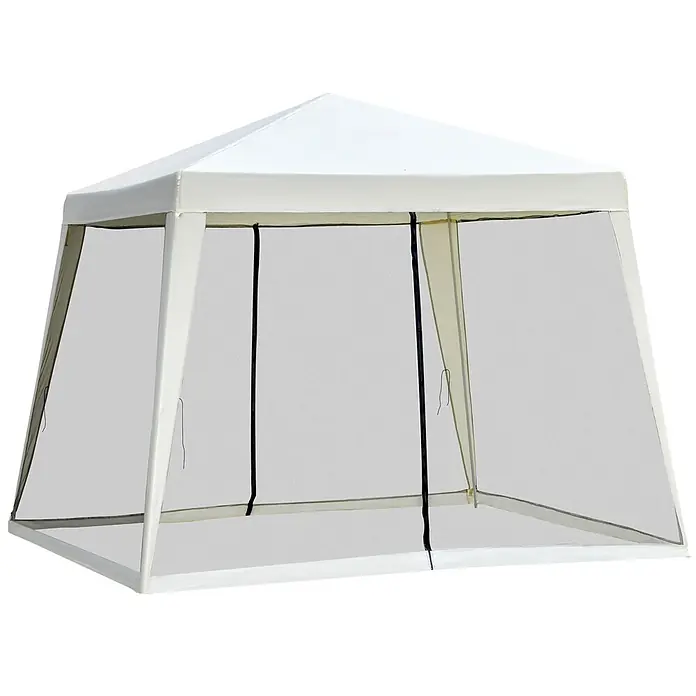 Outsunny Steckpavillon - B x T: 300 x 300 cm, Farbe Dach: Cremeweiß