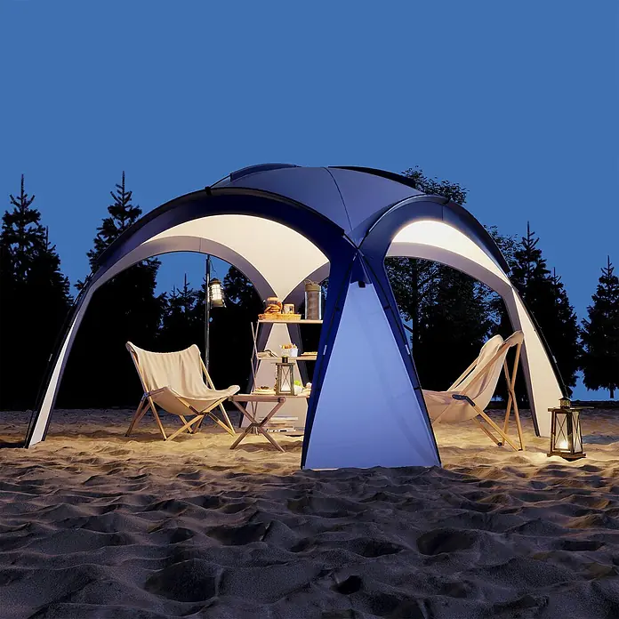 Outsunny Steckpavillon - B x T: 350 x 350 cm, Farbe Dach: Cremeweiß