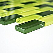 Mosaikfliese Brick Crystal Mix XCM B854 (32,2 x 31 cm, Grün, Glänzend)