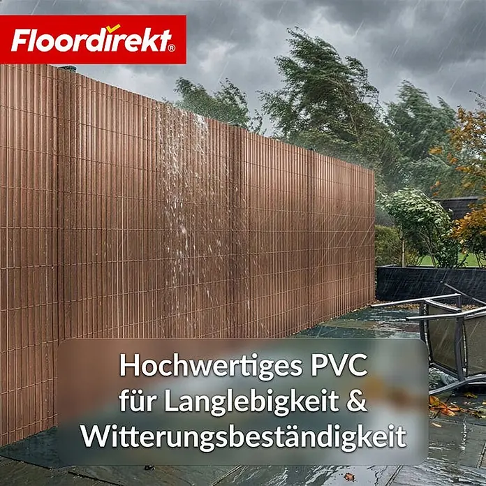 Floordirekt Sichtschutzelement PVC - Kunststoff, Braun