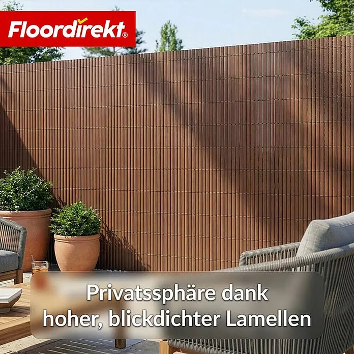 Floordirekt Sichtschutzelement PVC - Kunststoff, Braun