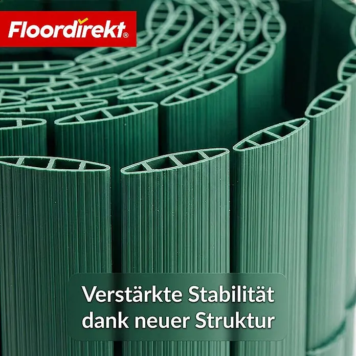 Floordirekt Sichtschutzelement PVC Grün - 150 x 500 cm - Kunststoff, Grün
