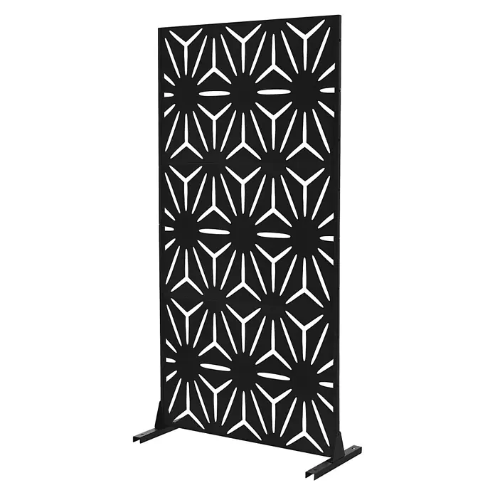 ML-Design Sichtschutzelement Torino - Stahl, Schwarz