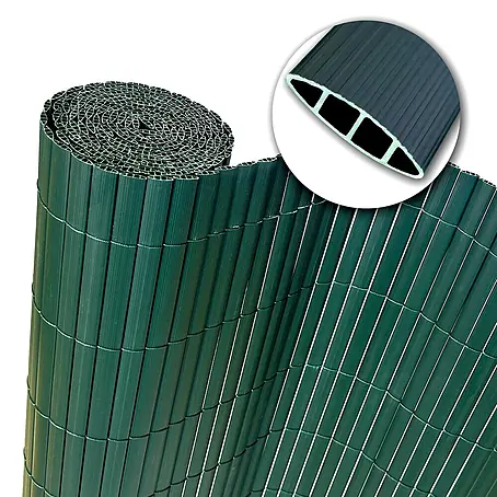 Floordirekt  Sichtschutzelement PVC Grün - 150 x 500 cm