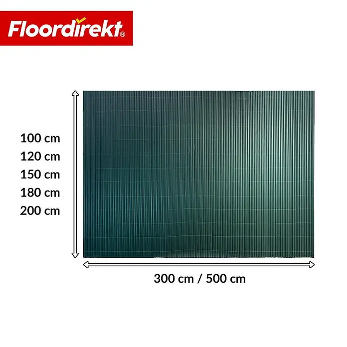 Floordirekt Sichtschutzelement PVC Grün - 150 x 500 cm - Kunststoff, Grün