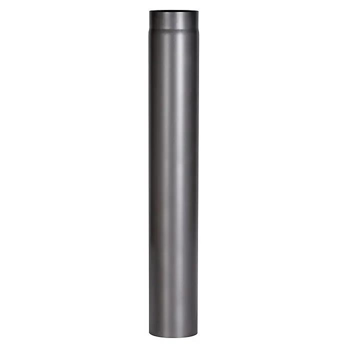 Firefix Ofenrohr RRD150/1 - Ø x L: 15 x 100 cm, Dunkelgrau - Dunkelgraues zylindrisches Metallrohr mit matter Oberfläche.