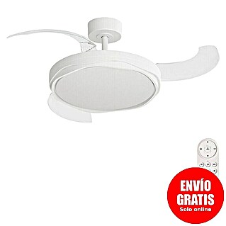 Arte confort Ventilador de techo Tuvan M (Blanco, 107 cm, 29,8 W, Blanco cálido)