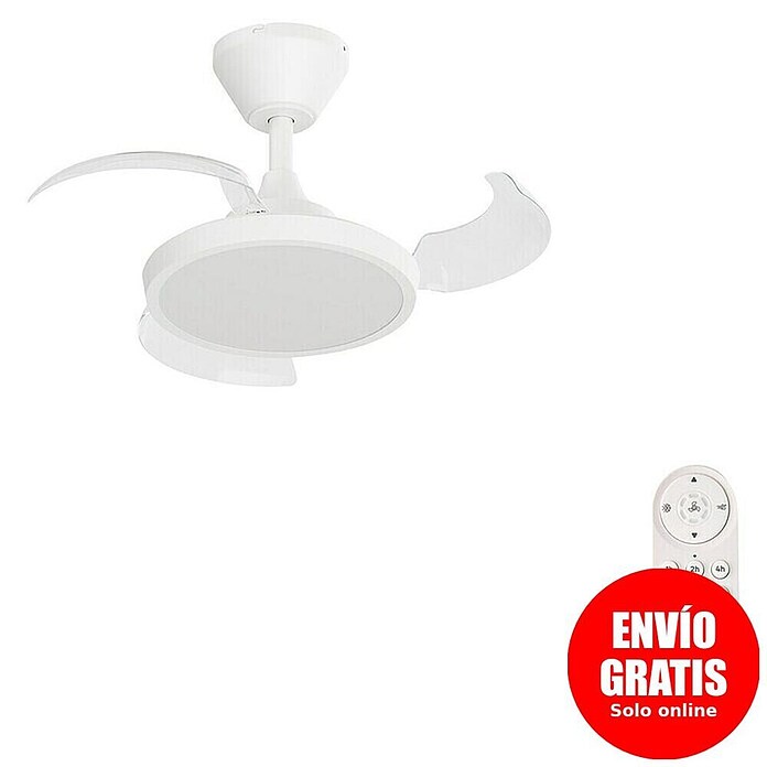 Arte confort Ventilador de techo Nuna XS (Blanco, 71 cm, 30 W, Blanco cálido) | BAUHAUS