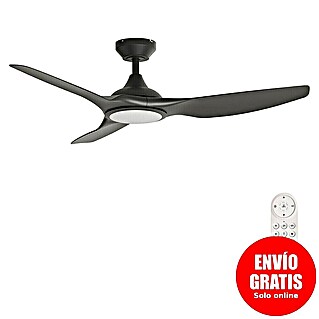 Arte confort Ventilador de techo Velez (Negro, 132 cm, 35 W, Blanco neutro)