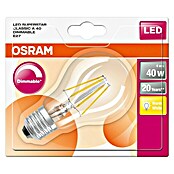 Osram Bombilla LED Retrofit Classic A (4,5 W, E27, A60, Blanco cálido, Intensidad regulable, Claro)