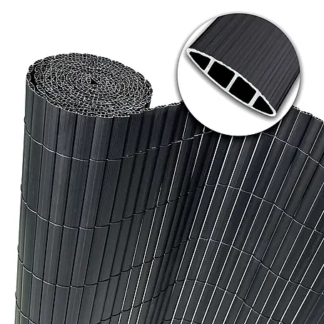 Floordirekt  Sichtschutzelement PVC Grau - 180 x 300 cm