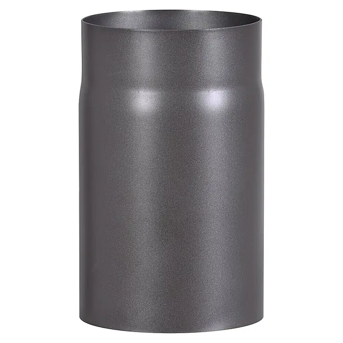 Firefix Ofenrohr RRD150/2 - Ø x L: 15 x 25 cm, Dunkelgrau - Anthrazitfarbenes Metallrohr mit strukturierter Oberfläche.