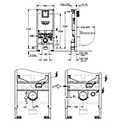 Grohe Inbouwreservoir Rapid SLX 3-in-1 (l x b x h: 13,5 x 50 x 113 cm) | BAUHAUS