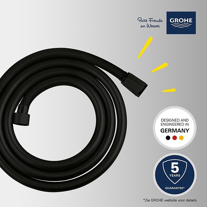 Grohe VitalioFlex Trend Doucheslang Vitalio Flex Trend (Lengte: 175 cm, Aansluitingen: ½″, Kunststof, Zwart) | BAUHAUS