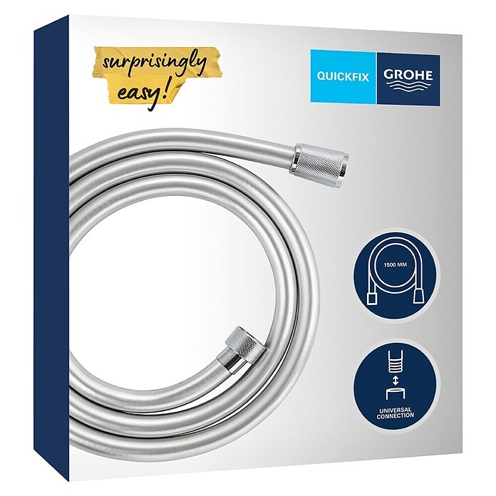 Grohe QuickFix Vitalio Start PVC-doucheslang (Lengte: 150 cm, ½″, Pvc, Chroom) | BAUHAUS