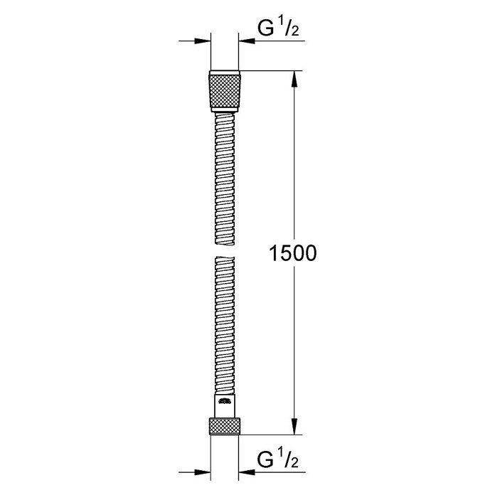 Grohe Metall-Brauseschlauch VitalioFlex Metal (150 cm, Chrom) | BAUHAUS