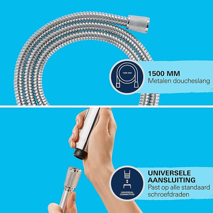 Grohe Metalen doucheslang VitalioFlex Metal (150 cm, Chroom) | BAUHAUS