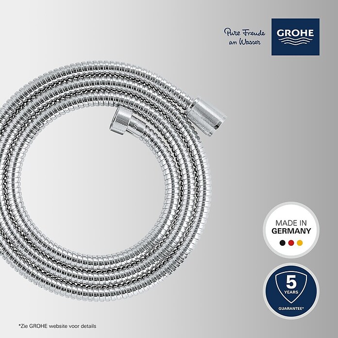 Grohe Metalen doucheslang Vitalio Flex (Lengte: 175 cm, Metaal, Chroom) | BAUHAUS