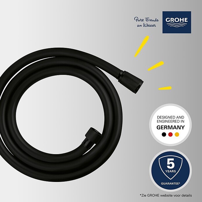 Grohe VitalioFlex Trend Doucheslang (Lengte: 150 cm, Kunststof, Zwart, Mat) | BAUHAUS
