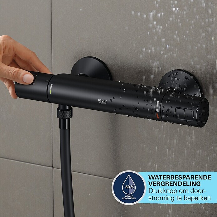 Grohe Start Douchethermostaat Precision (Mat, Zwart) | BAUHAUS