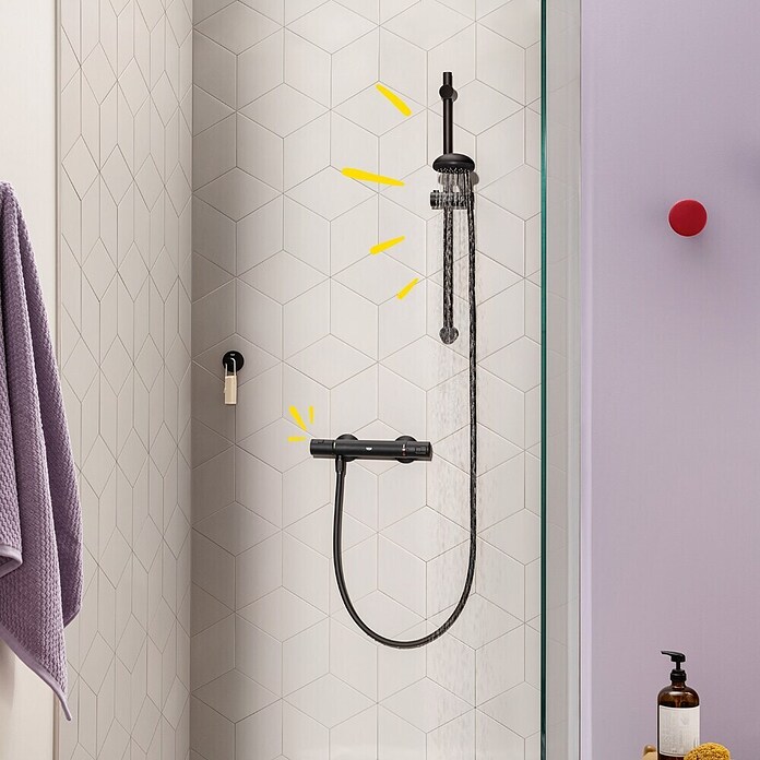 Grohe Start Brausethermostat Precision (Matt, Schwarz) | BAUHAUS