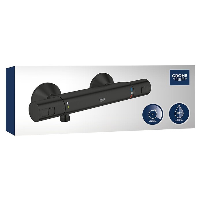 Grohe Start Brausethermostat Precision (Matt, Schwarz) | BAUHAUS