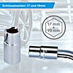 UniTEC Teleskop-Radmutternschlüssel (22 - 41 cm, Schlüsselweite: 17/19 mm)