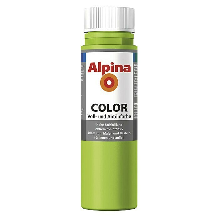 Alpina Vollton- & Abtönfarbe Color (Power Green, 250 ml)