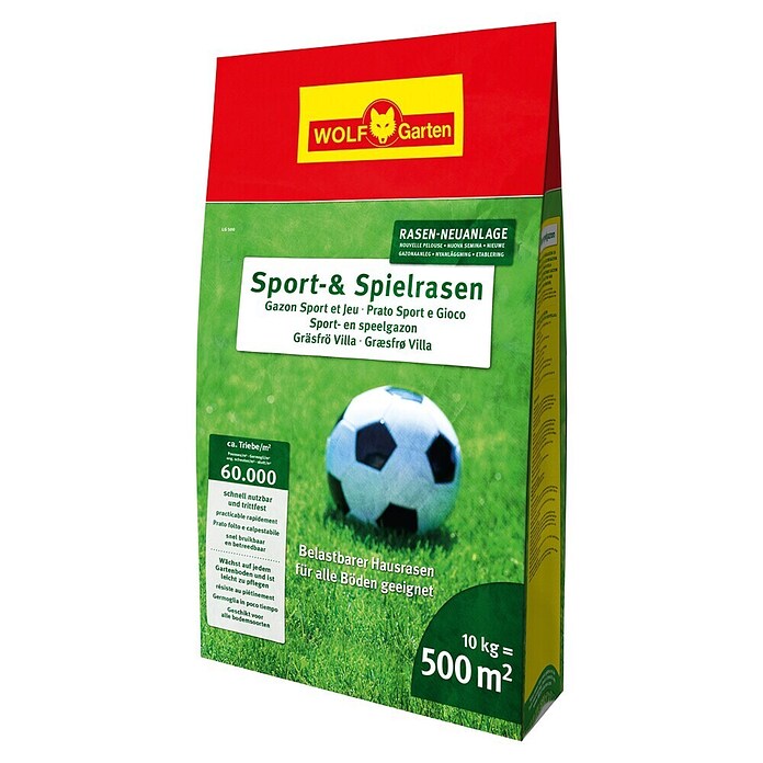 Wolf-Garten Spiel- & Sportrasensamen LG 500 (10 kg, 500 m²)
