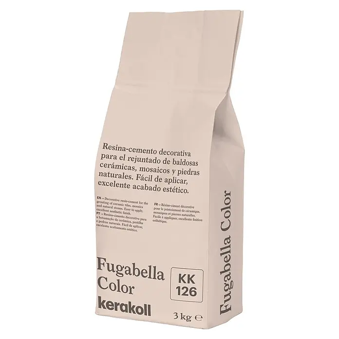 Kerakoll Mortero para juntas - cemento Fugabella - Color: KK126, 3 kg - Bolsa de resina-cemento decorativa Fugabella Color KK 126, 3 kg, para el rejuntado de baldosas y piedras naturales.